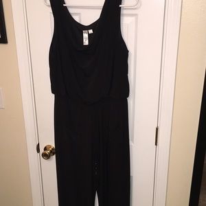 Black jersey jumpsuit